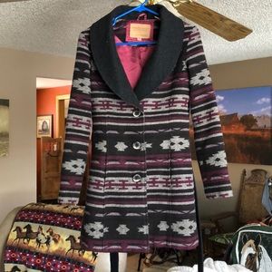 Western button up long coat